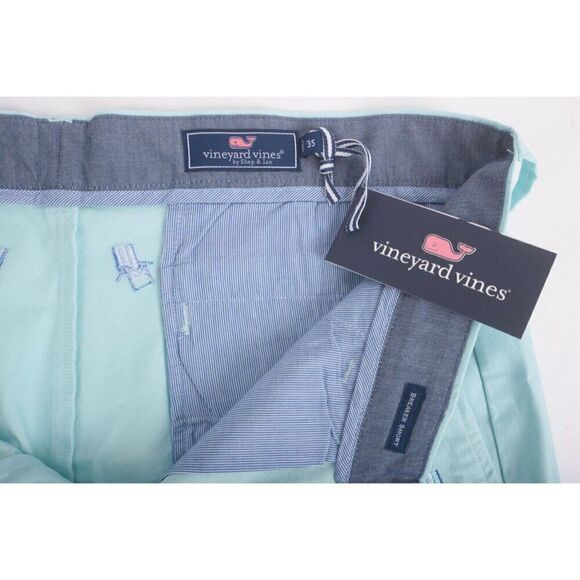 Vineyard Vines Mens Embroidered Breaker Shorts US 35 Beach Chair 9" Blue NWT - Picture 7 of 7